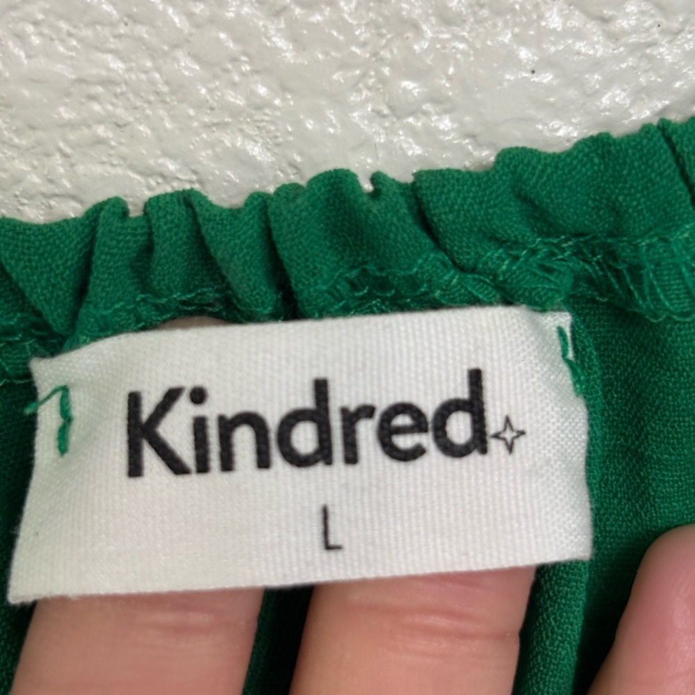 Anthropologie Kindred Green Floral Embroidered Smocked Tiered Cottagecore Maxi - Picture 5 of 11
